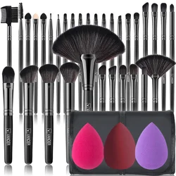 Soft Fluffy Makeup Brush Set, Fundação em pó, contorno Blush, corretivo, sombra de olho, kit de mistura, ferramenta de beleza, 10-32Pcs