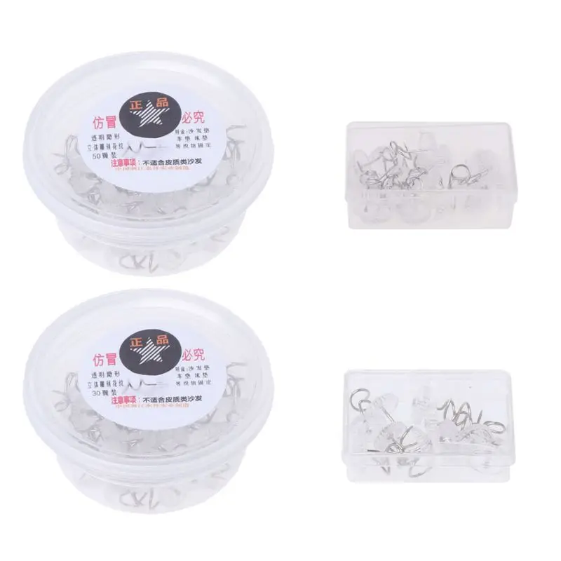 Sofa Twist Pins with Storage Box Set Clear for Head Fixer Fastener Upholstery for Fabric Furniture Fixing Tool