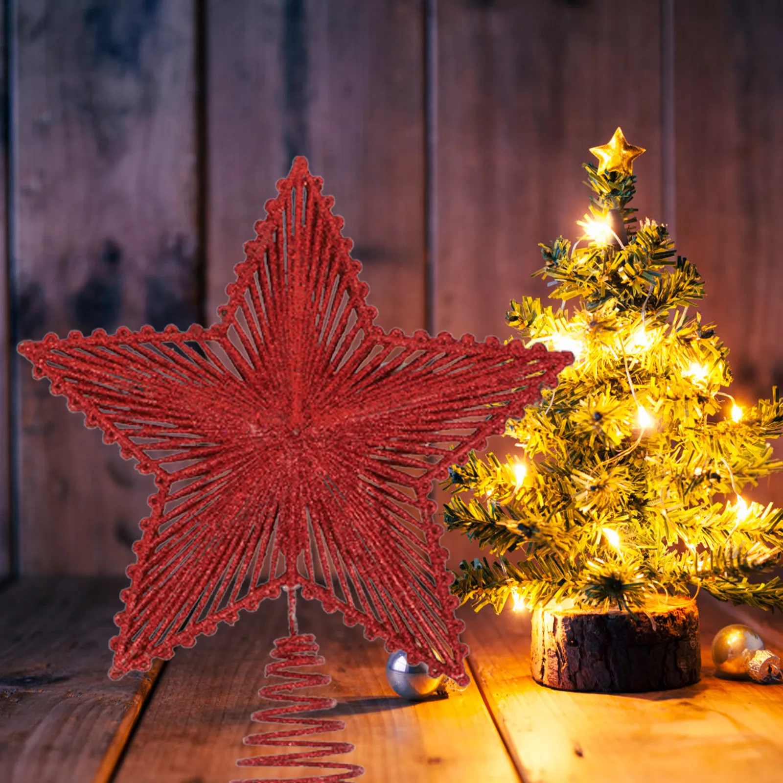 1 ชิ้น ดาวประดับต้นคริสต์มาสทร - Star Tree Topper บทวิจารณ์และราคา
