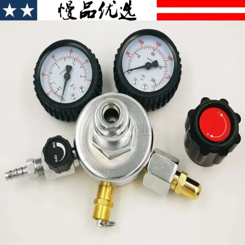 sg801【co2ダブルゲージ減圧弁c02】ガスボンベ減圧弁g5-8ネジ