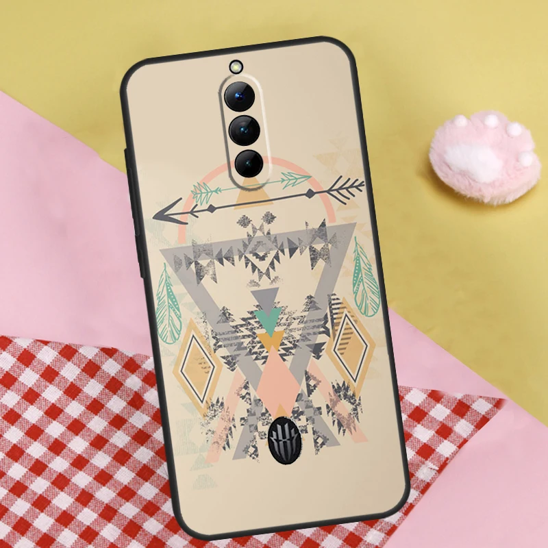 Boho cigano boêmio caso para zte nubia magia vermelha 6 7 6s 7s pro 5g 6r redmagic 10 ar 8s 9s 8 9 10 pro mais capa