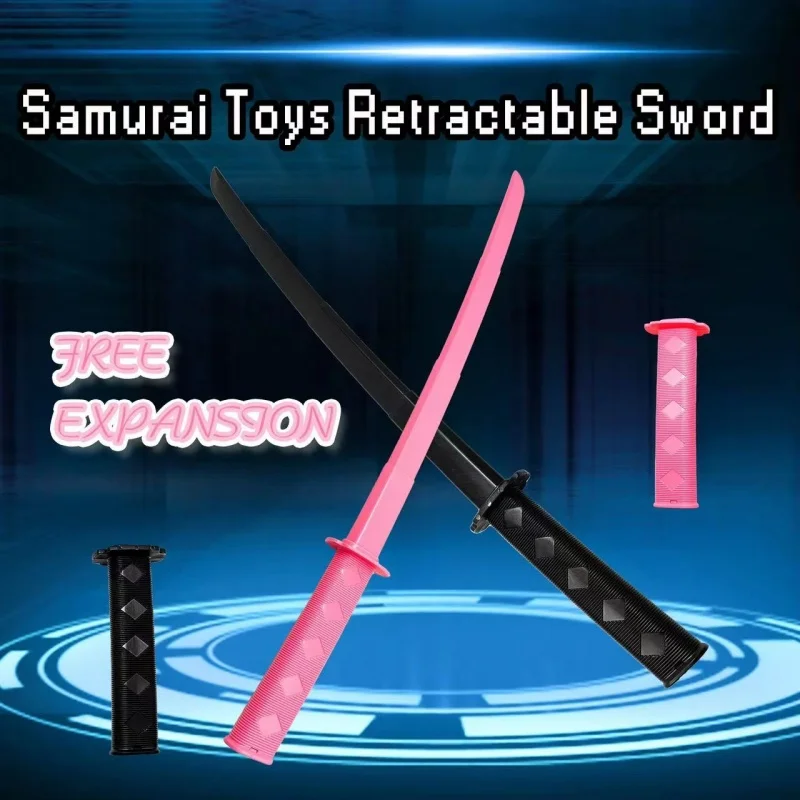 Juguete de espada expandible con tecnología negra roscada impresa en 3D creativa para niños - Una idea de regalo