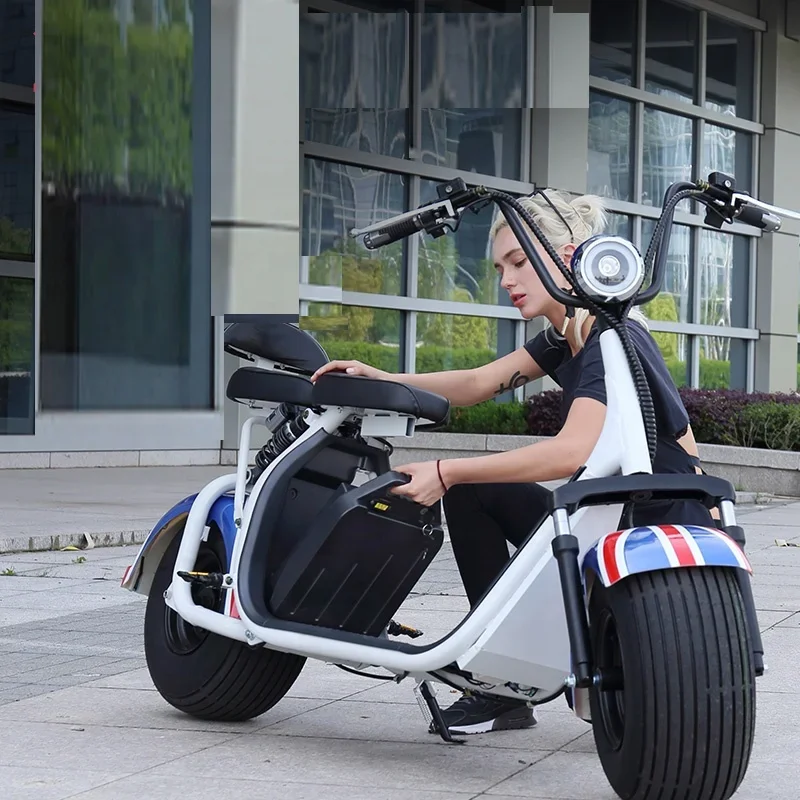 [USA EU CN Stock]2 wheels 1000w/2000w/3000w/4000w 60v high speed 25-60km/h fat tire electric moped scooter citycoco chopper bike