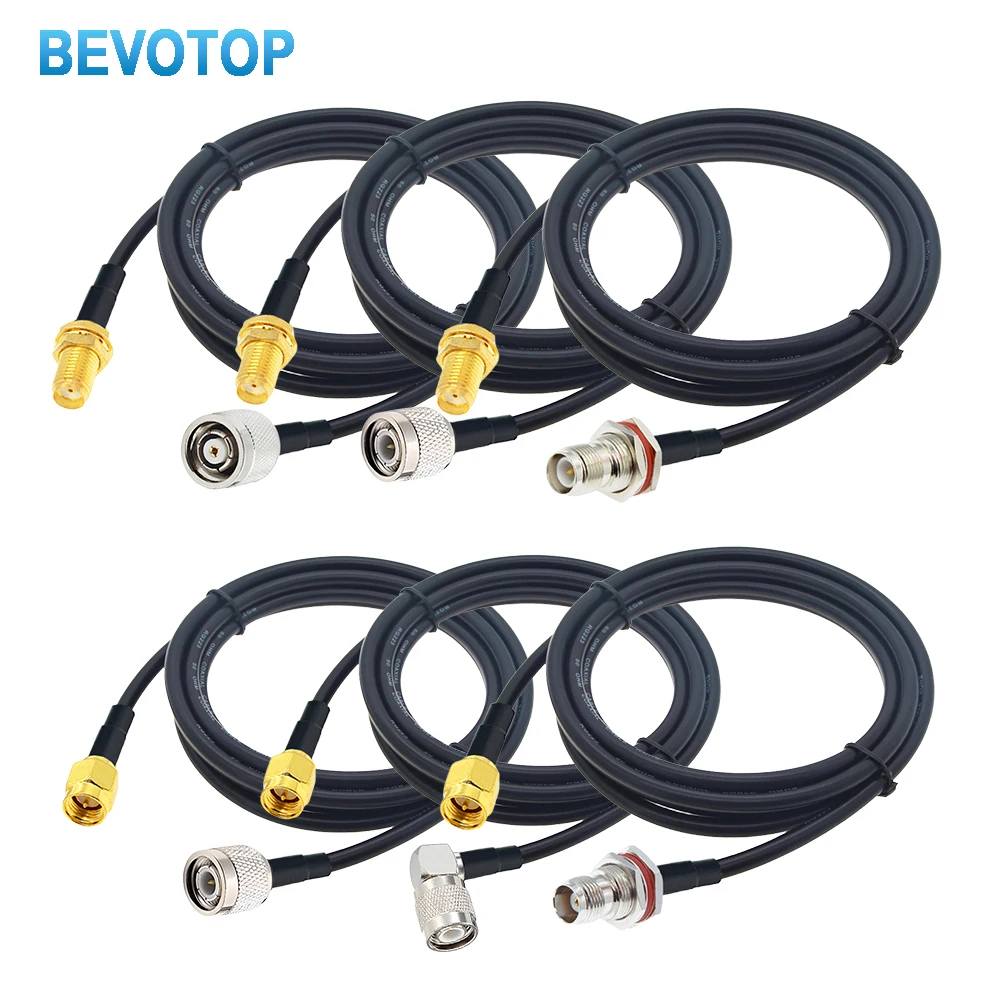 RG223 Low Loss Double Shielded SMA to TNC Coax Cable RF Extension Jumper for 4G LTE Wireless Router Gateway Cellular ADS-B Radio
