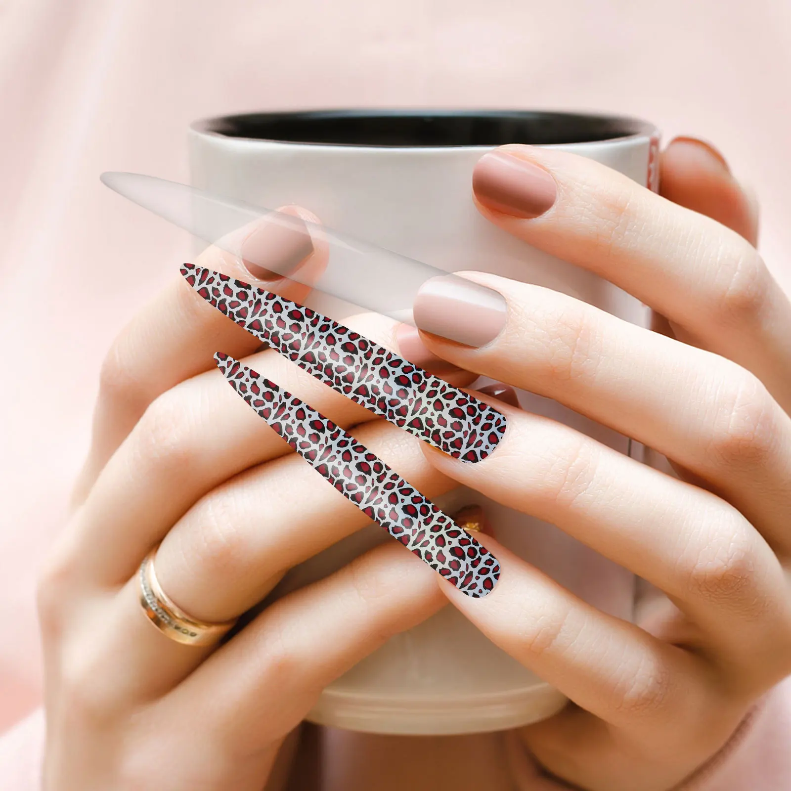 

10Packs Long Transparent False Nail Tips Nail Art Sample Display Easy to Shape File Paint Durable for Salon Home Use