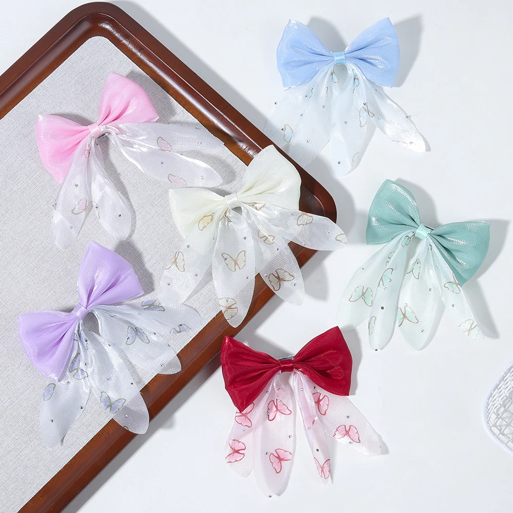 6-teiliges Set Mädchen-Haarspangen mit Schleife, Partydekoration, Schleifenclips, Lieblings-Haaraccessoire für Kinder, Babys und Teenager – Detail 4