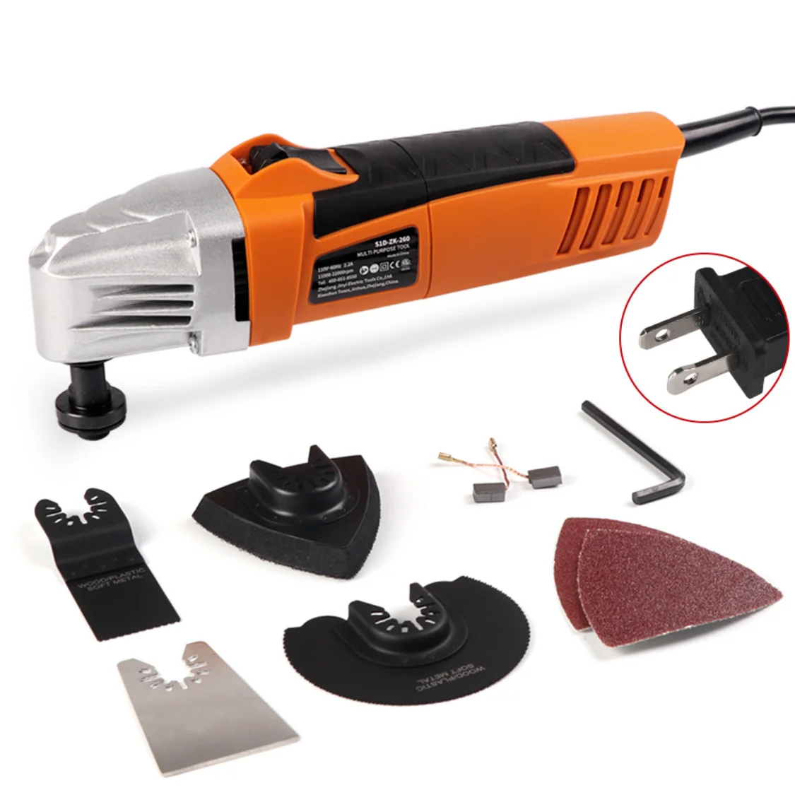 

110v Multifunction Tool Oscillating Multi-Tools Variable Speed Renovator Decoration Trimmer Electr Swing Shovel Saw