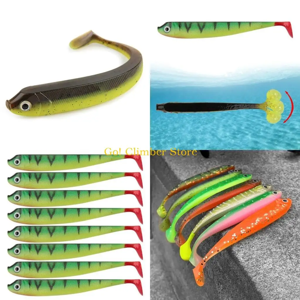 

Q84C 8 шт. 7,5 см весло-хвостовые приманки для плавания T-хвостовые приманки мягкие рыболовные приманки для форели