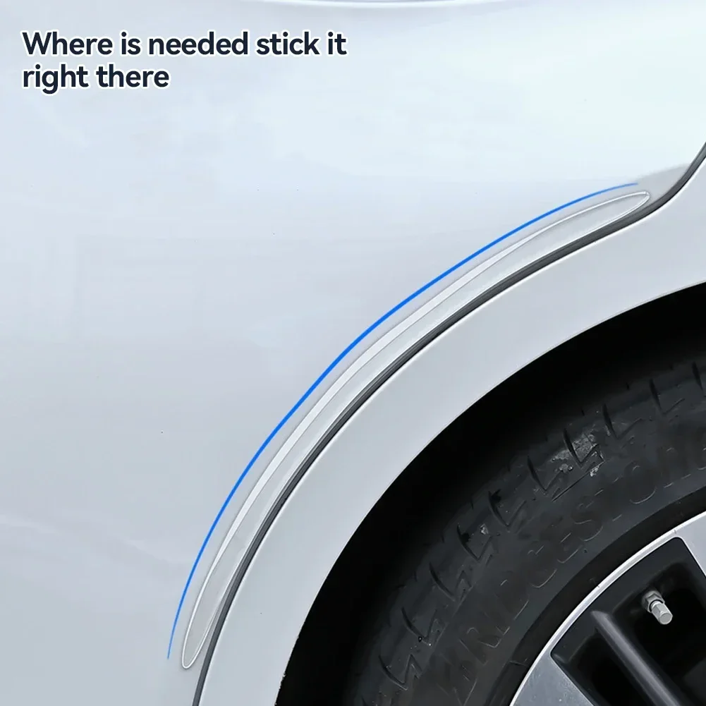 4 Stück 40cm Transparente Selbstklebende Antikollisionsstreifen Autotür-Rückspiegel-Stoßstangenschutz Universelles Auto-Außenzubehör – Detail 8