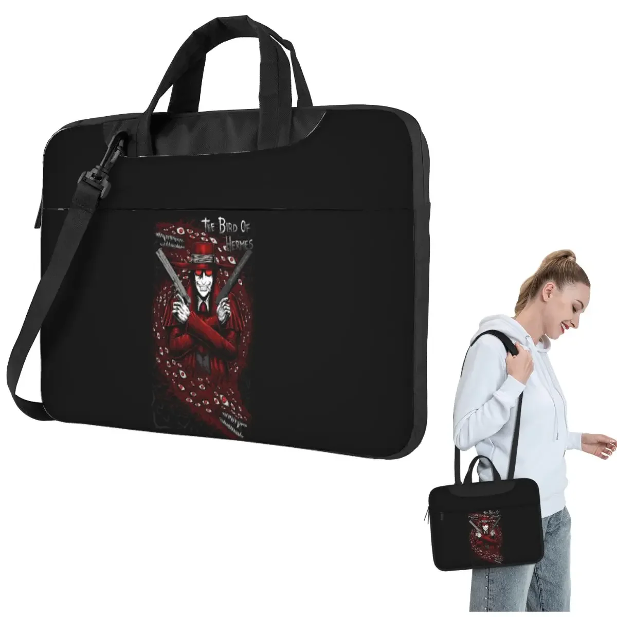 

Alucard Hellsing Manga Crossbody Laptop Bag Case Computer Bag 13 14 15.6 Inch Notebook Pouch for Lenovo