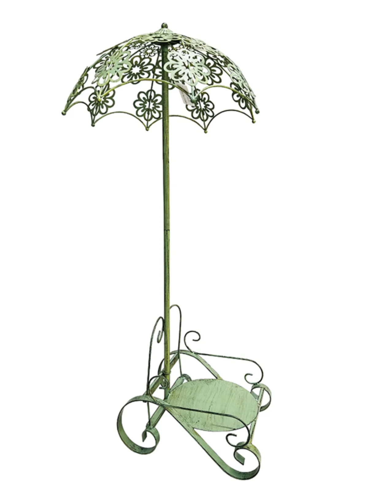 American countryside retro wrought iron umbrella decoration flower rack garden balcony indoor and outdoor courtyard ornaments