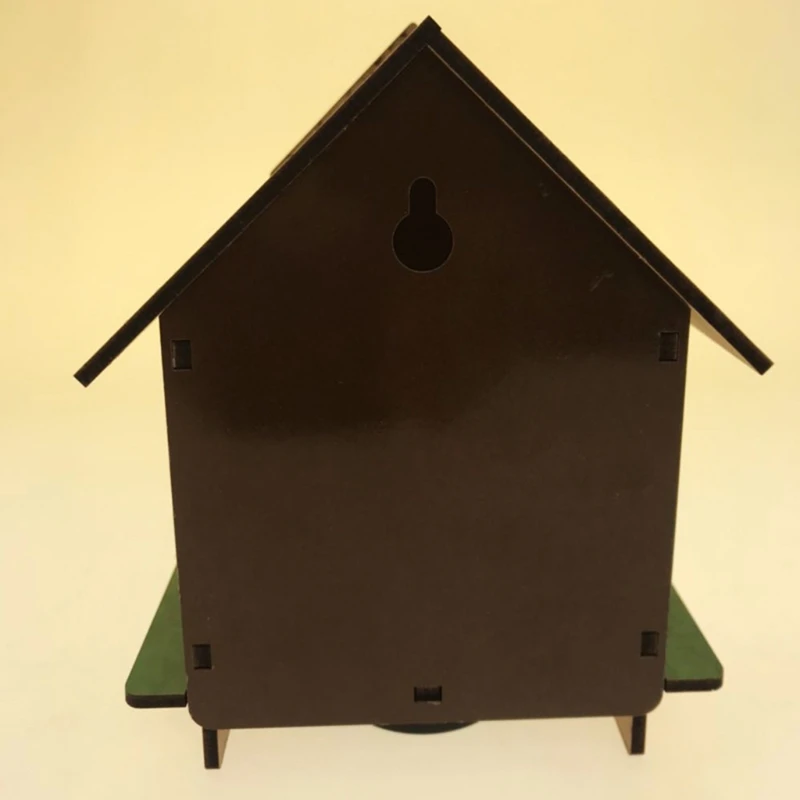 ديكور المنزل الخشبي بارومتر ميزان الحرارة المثبت على الحائط ومقياس رطوبة الطقس #2