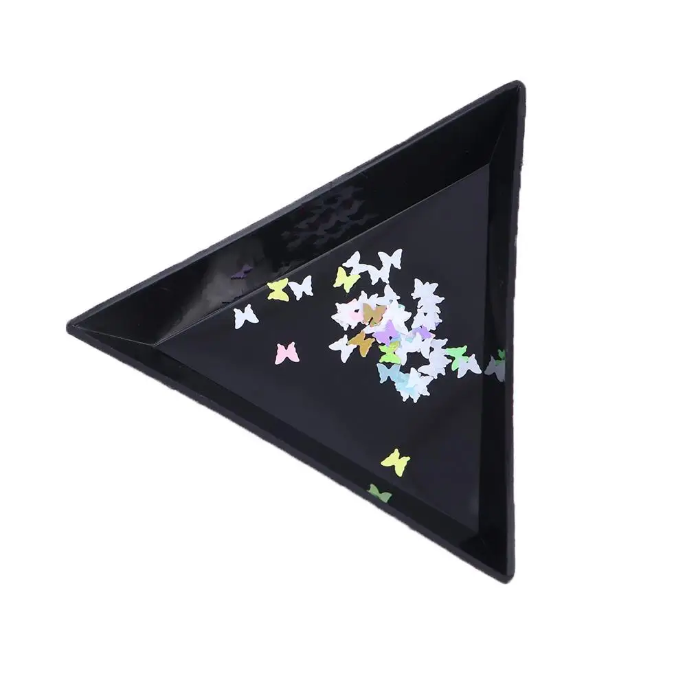 Acrylic Manicure Triangle Beads Decor Picker Point Drilling Tools Nail Tray Rhinestone Storage Display Plate Nail Gems Holder
