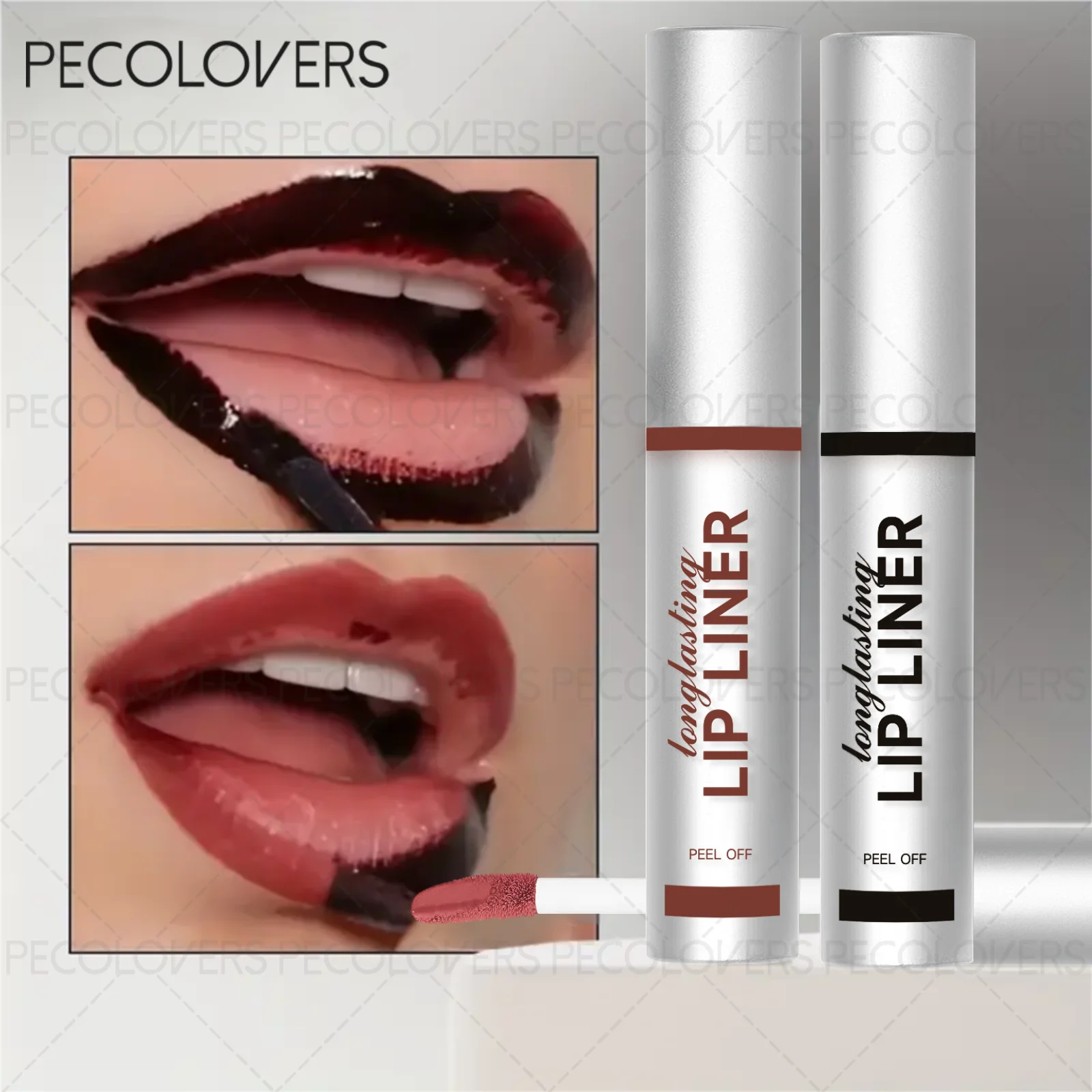 1PC Tear Lip Liner Lipgloss, matt, schnelle Filmbildung, Färben, einfache Make-up-Entfernung, ein unverzichtbares Make-up-Werkzeug für den täglichen Gebrauch