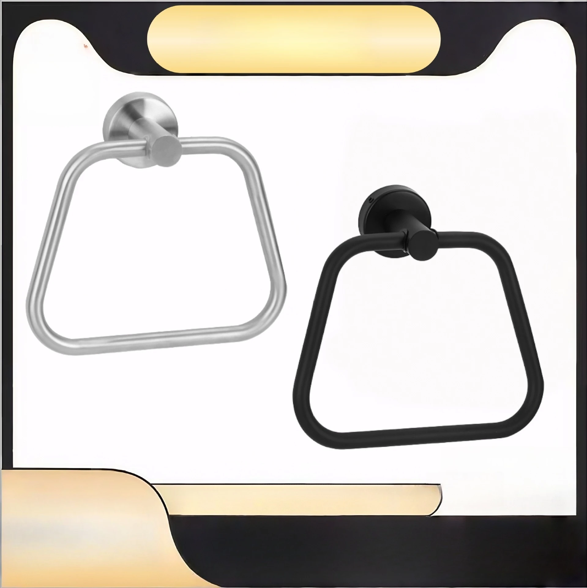 

Stainless Steel Towel Ring Ladder Bathroom Wall Mounted Towel Holder for Bathroom