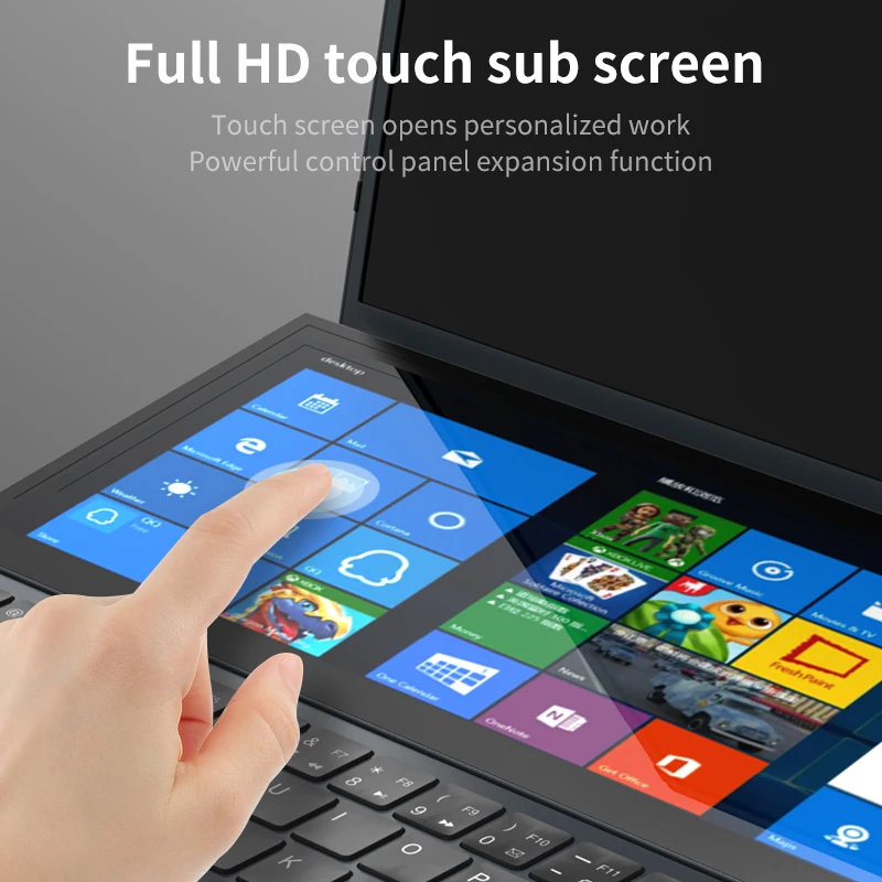 Dual-screen E-sports Laptop I7 9750H Combination of a 16-inch Screen and a 14-inch Touchscreen Windows 11 Pro gaming laptop