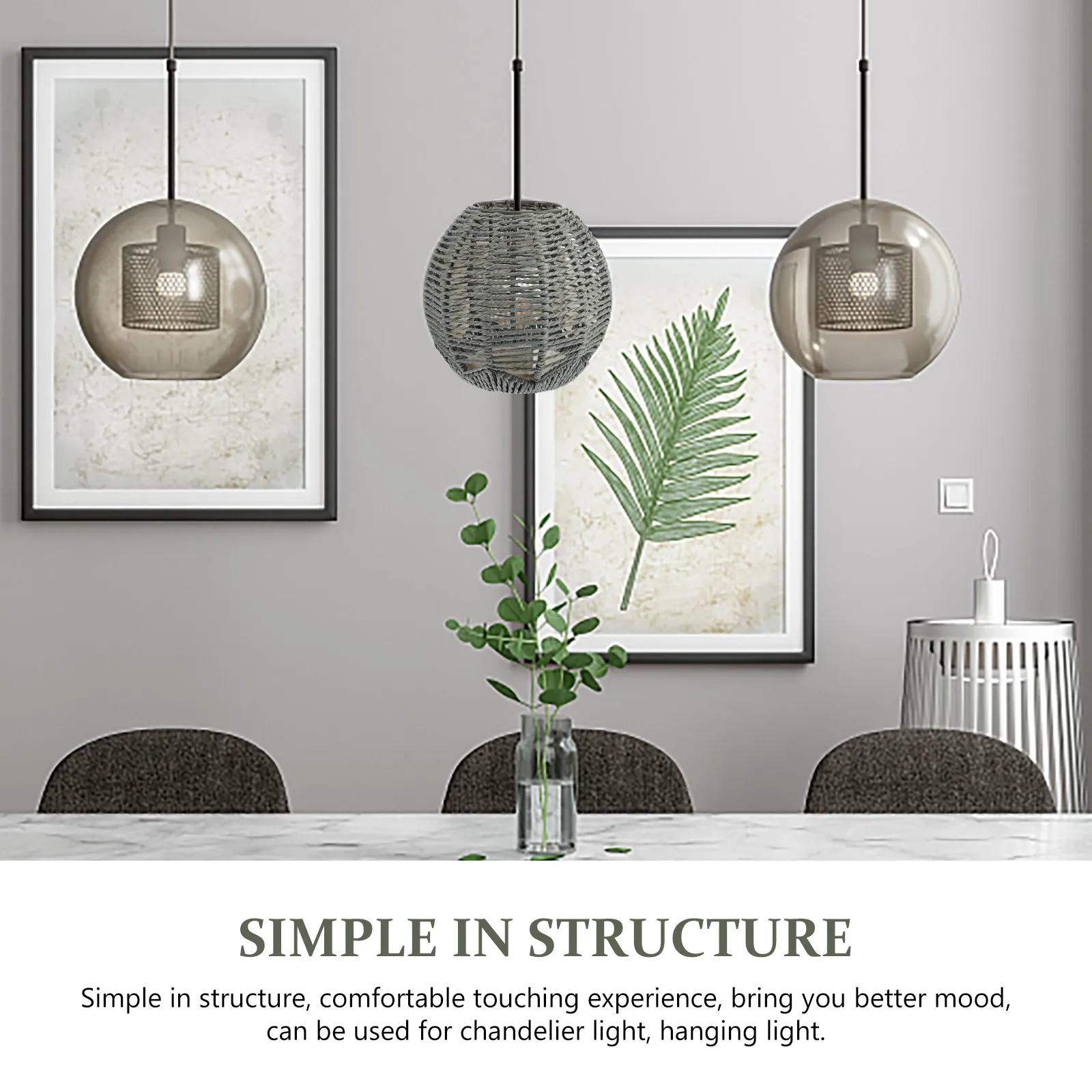 

Woven Lampshade Lamp Shades Hotel Restaurant Lamp Large Hanging Light Shade Light Shade Twine Lantern Ch