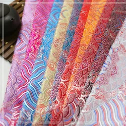 100*75cm New fashion sea wave fabrics brocade jacquard pattern fabric for sewing cheongsam and kimono material for DIY