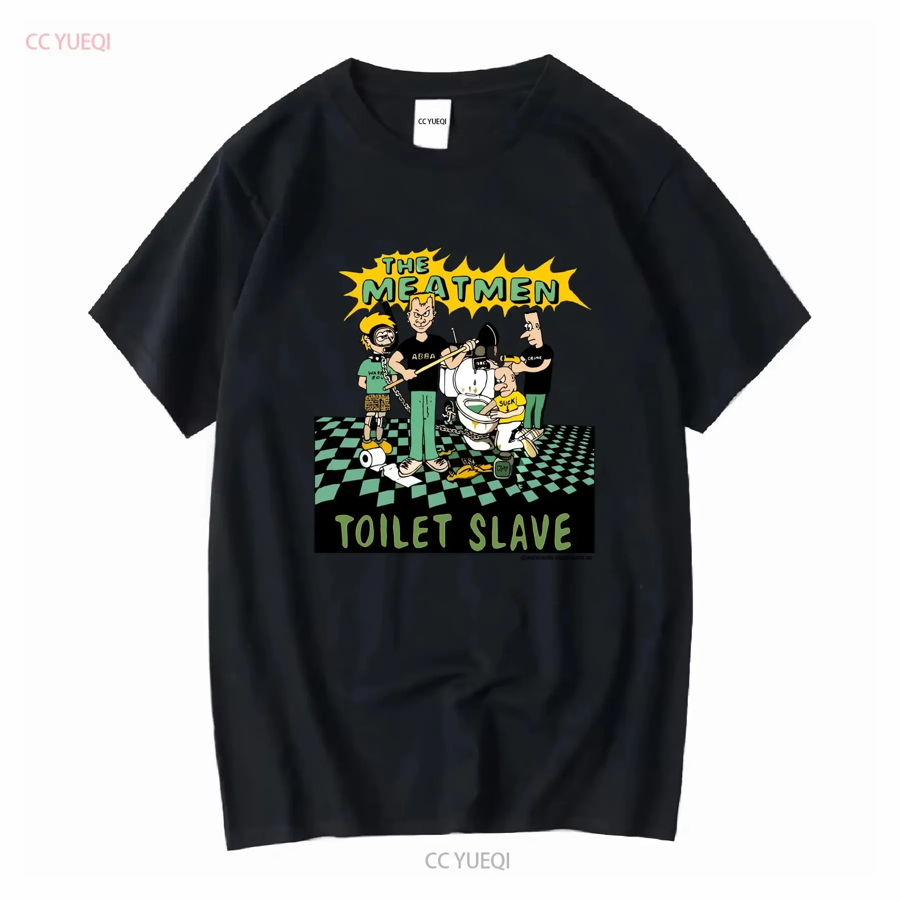 The Meatmen Band Toilet Slave  T Shirt Full Size S 5XL BE2826 vintage Washed streetwear Casual Soft homme Versatile Stretched