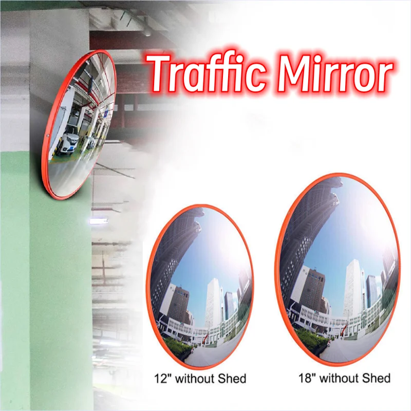 Traffic Convex Mirror Wide Angle Blind Spot Corner Roads Mirror Parking Safety Traffic Mirrors Signal Convex PC Mirror 12