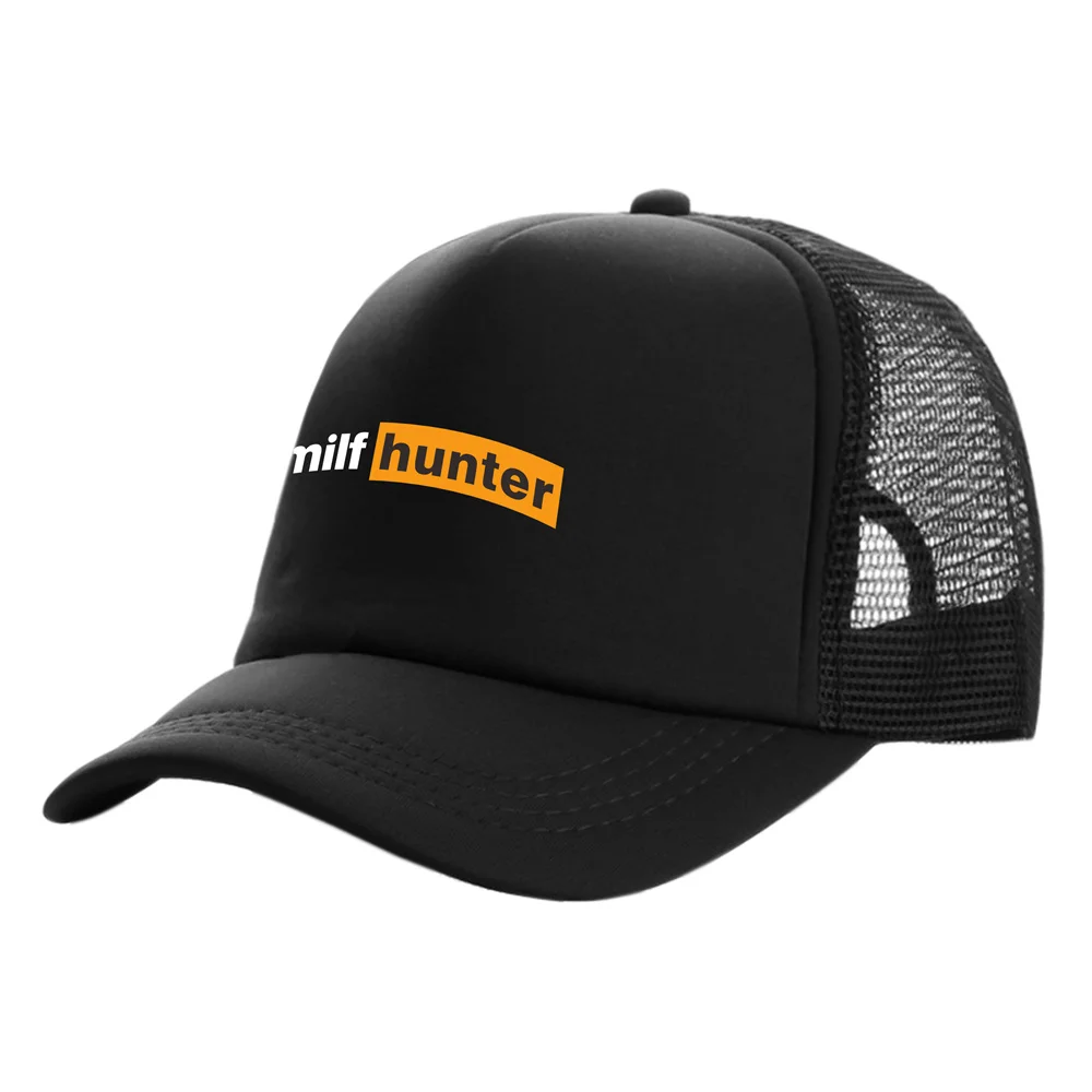 Milf Hunter Trucker Caps Fashion Cool Milf Hunter Hats Baseball Cap Summer Outdoor Sun Mesh Caps MZ-506