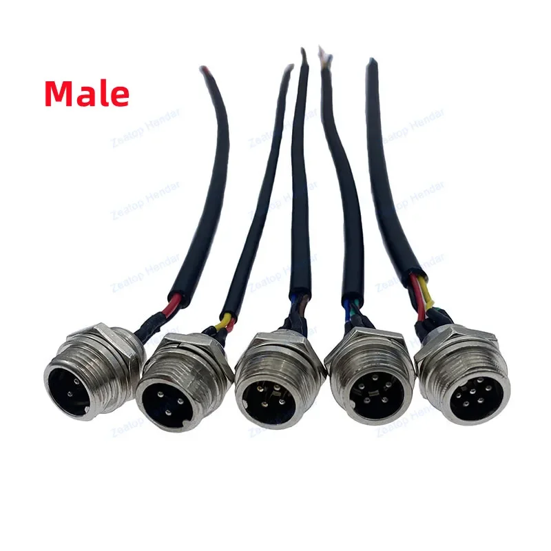 GX12 سلك الطيران للكاميرا سيارة ، كابل إشارة M12 ، المكونات الذكور والإناث ، DVR ومراقبة الدوائر التلفزيونية المغلقة ، 2 دبوس ، 3 دبوس ، 4 دبوس ، 5 دبوس ، 6 دبوس ، 20 سنتيمتر ، 1 قطعة #2
