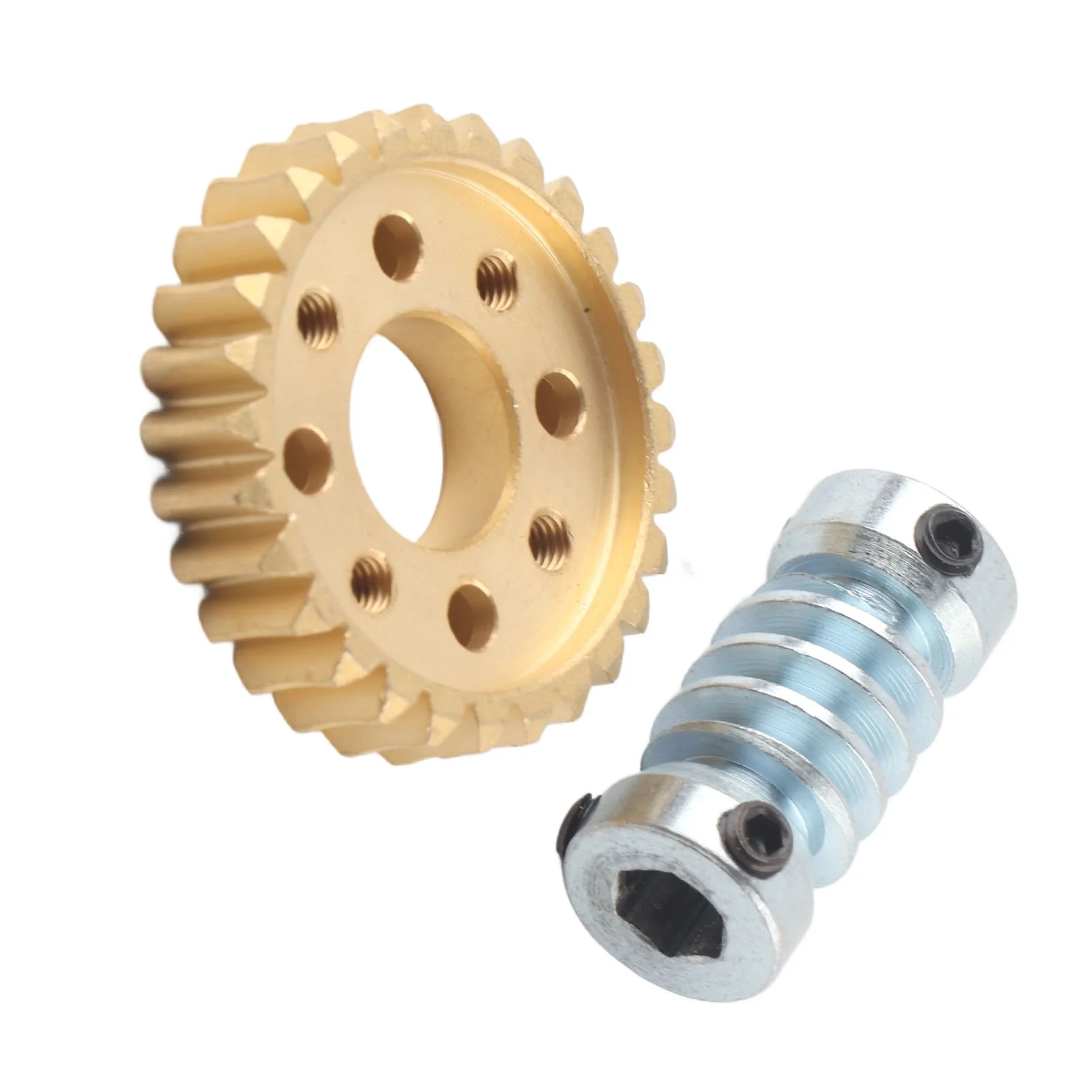 Worm Speed Reducer 28:1 Reduction Ratio Motor Internal Drive Accessories with 28 Teeth Worm Wheel 6mm Bore Gear Shaft