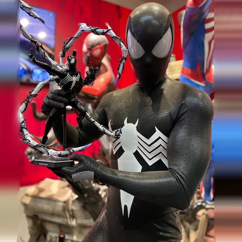 

NEW Venom Symbiote Spiderman Cosplay Superhero Black Venom Spiderman Spandex Halloween Costume Cosplay Zentai Bodysuit Outfits