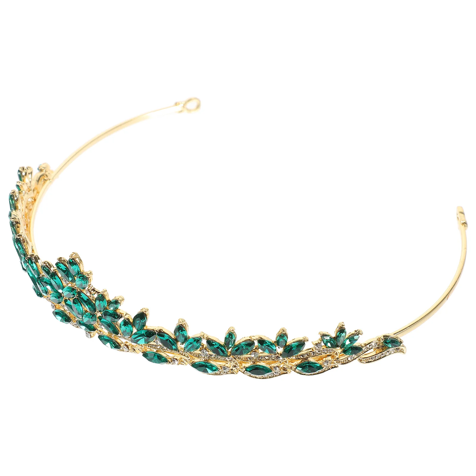 크리스탈 크라운 헤어밴드 신부 웨딩 파티 여성용 헤어 액세서리 우아한 반짝이는 머리 장식