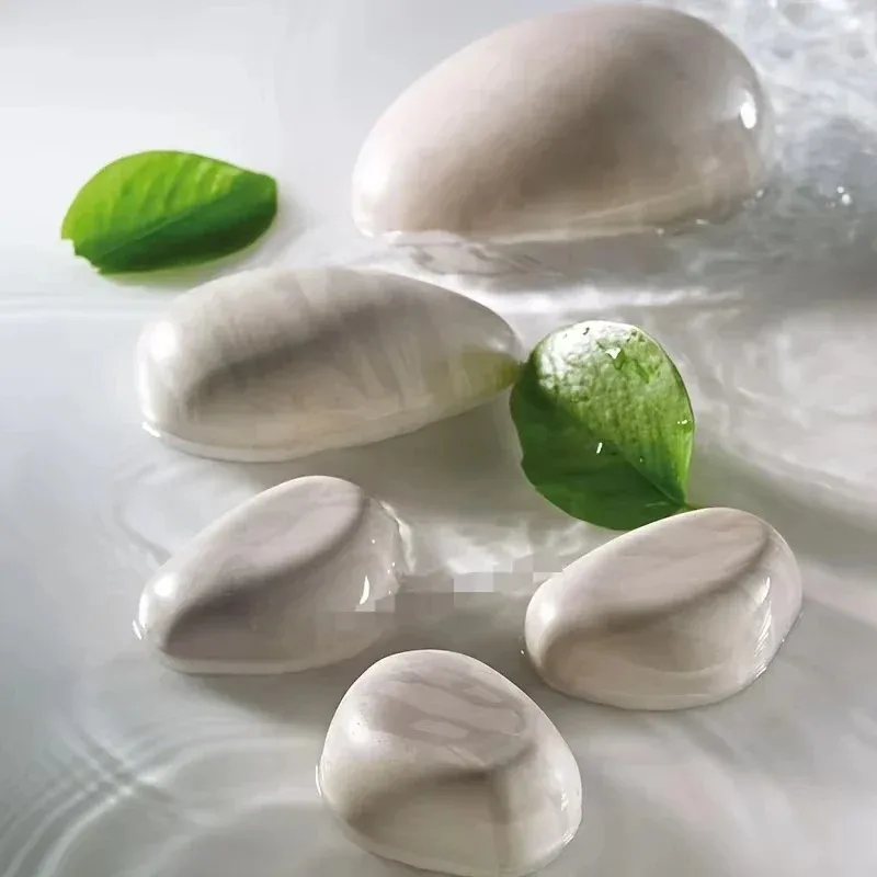 pea gravel resin silicone mold 3d stone painting suit diy resin plaster pebble mold garden decoration potted plant display
