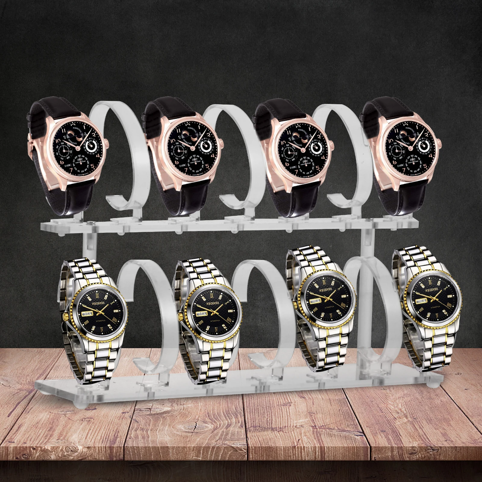 

Acrylic Stand Transparent Display Ring Multi Booth Removable Watch Holder For Home Watch Storage Non-Slip Stable Display