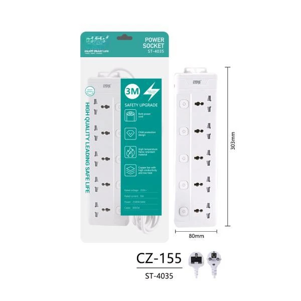 Star Porous Household Power Strip High-Power Office Specification Power Strip Versatile Universal Socket