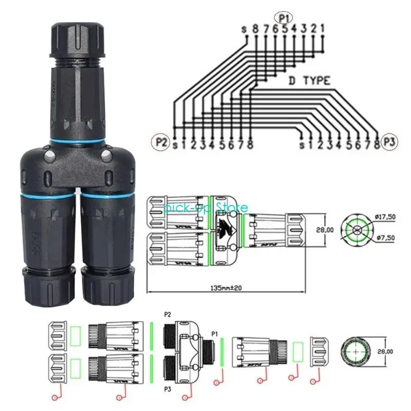 Q5WA RJ45 Ethernet Splitter RJ45 Splitter High Speed ​​1000 Мбит / с сети 1 в 2 -й.