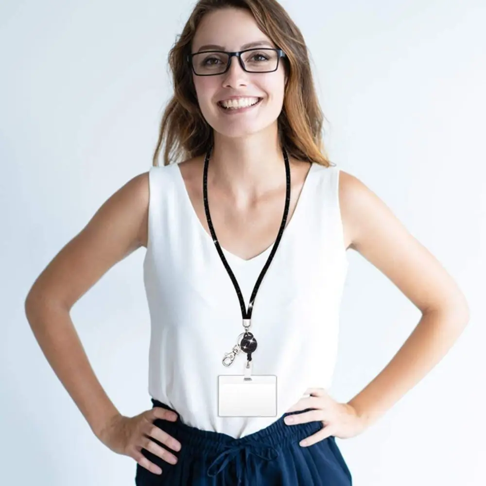 فتاة المحمولة للمفاتيح بطاقة الهوية معرف Holde حزام الهاتف الحبل قابل للسحب كيرينغ #2