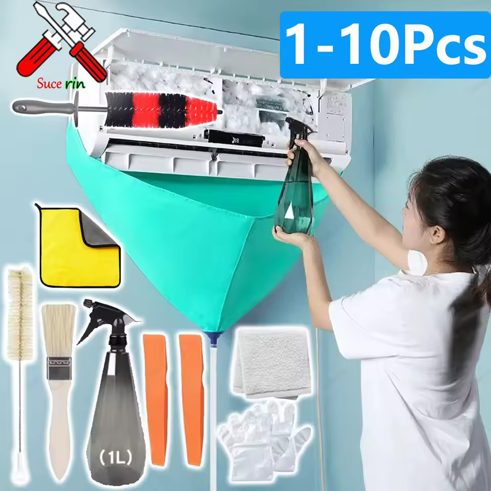 Kit de cobertura de limpeza de ar condicionado, dreno à prova d'água para lavagem e condicionamento, tubo de drenagem de água, limpador de ar condicionado, limpeza ac, 1 a 10 peças