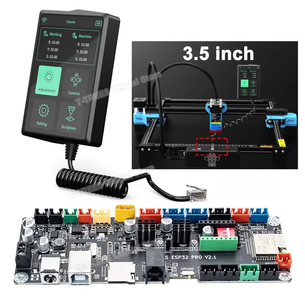 Controller 3.5in Touch Screen Control Display MKS LS ESP32 PRO Motherboard For Laser Engraver Machine TTS-55/TTS-10/TTS-20Pro