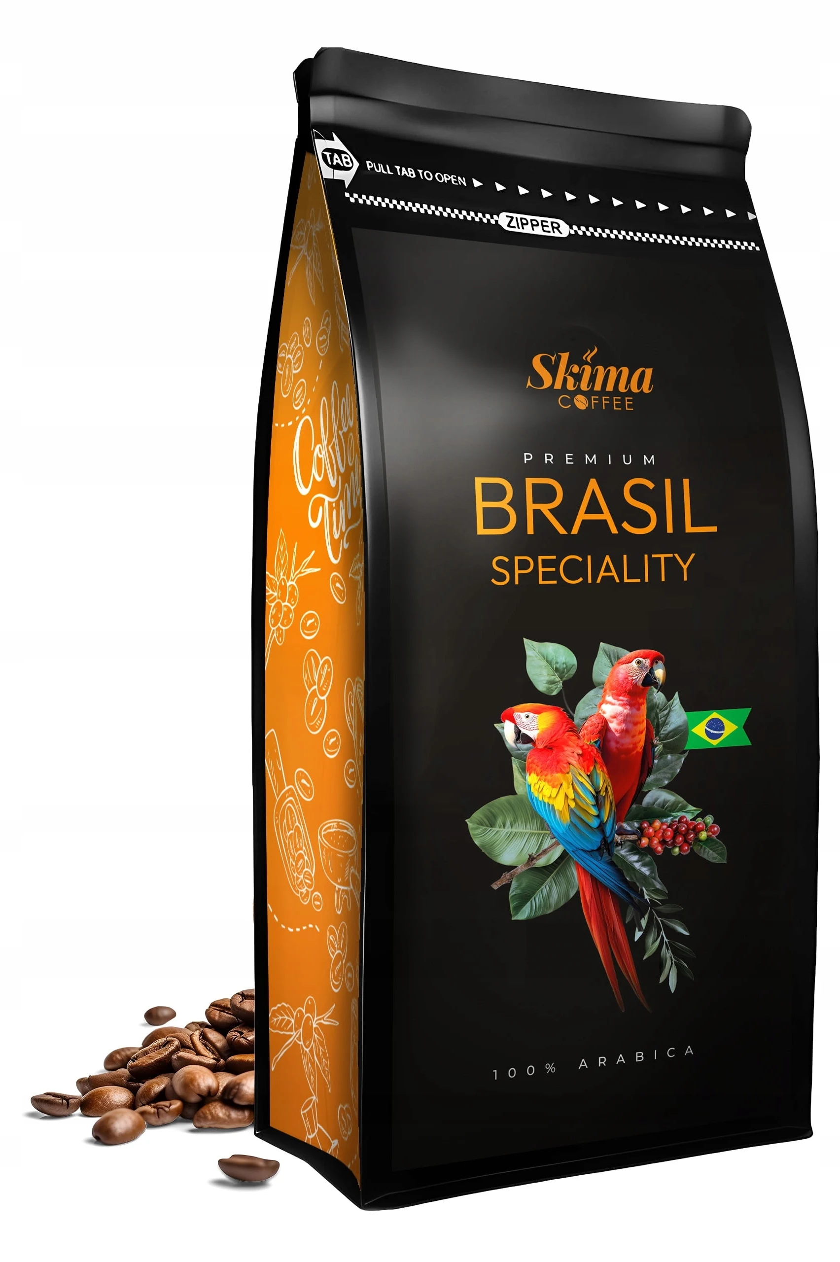 Kawa ziarnista 1kg BRAZYLIA SPECIALITY 100% ARABICA Świeżo Palona + GRATIS