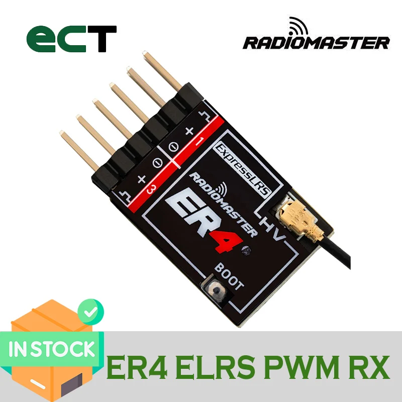 

RadioMaster ER4 2.4GHz ELRS PWM Receiver ExpressLRS