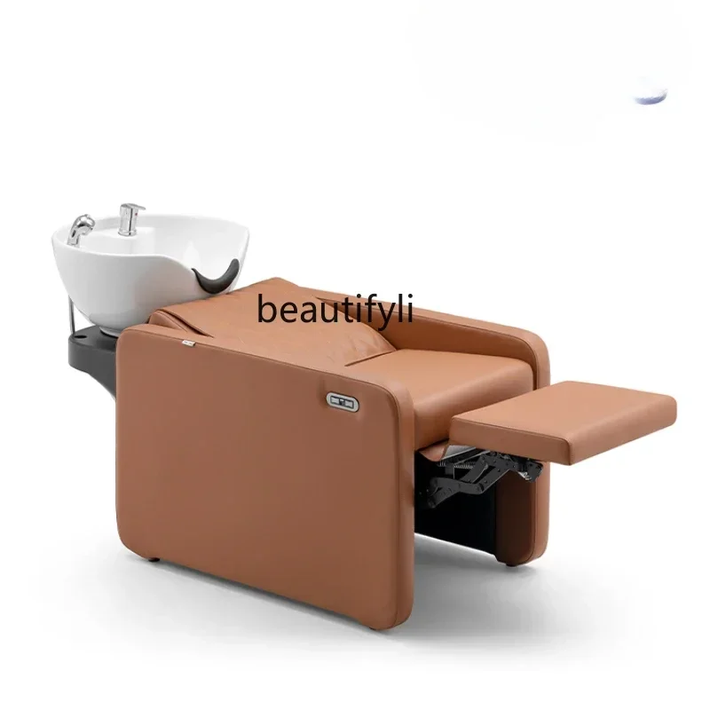 K185 الكذب نصف حوض السيراميك الشامبو فلاشينغ السرير صالون الشعر العناية بالشعر تدليك كرسي نصف الكذب #2