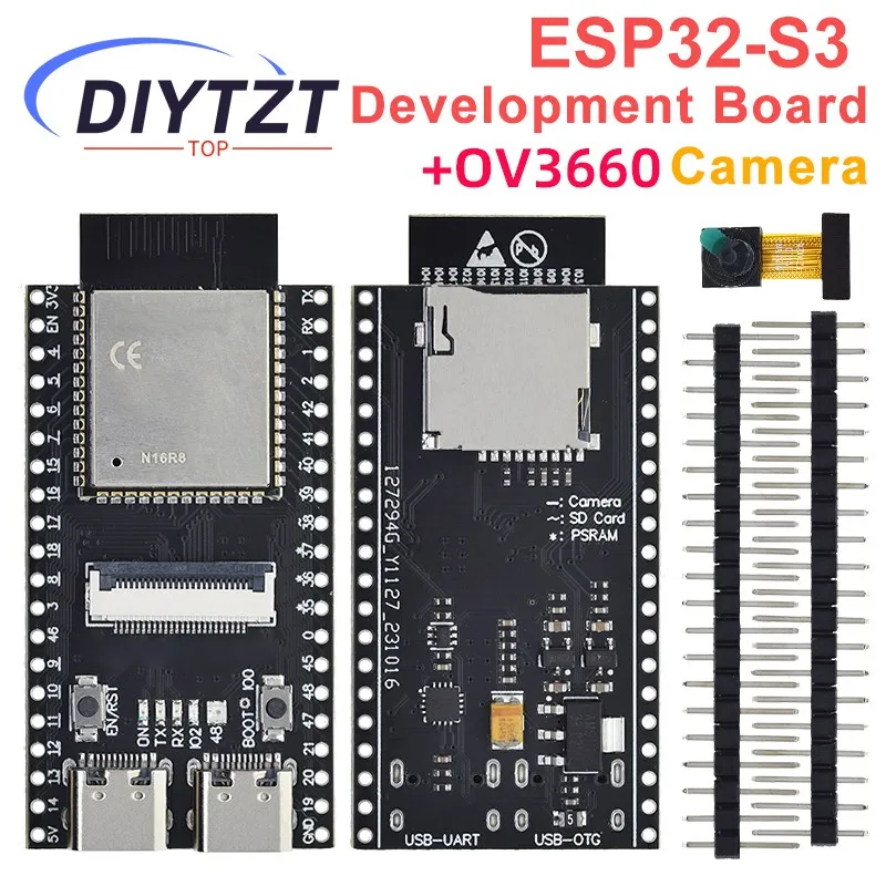 DIYTZT ESP32-S3 N16R8 CAM مجلس التنمية واي فاي + وحدة بلوتوث كاميرا OV3660 #1