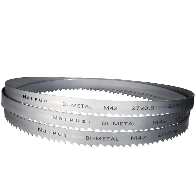 Customized Length Bi-Metal Band Saw Blade 2908-3810mm X 27mm X 0.9mm for Cutting Metal 1