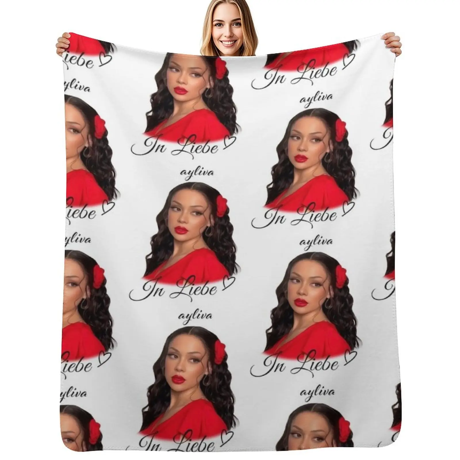 Ayliva In Liebe In Red Throw Blanket Kid'S Luxury Thicken Bed covers Stuffeds Luxury Brand Beach Blankets