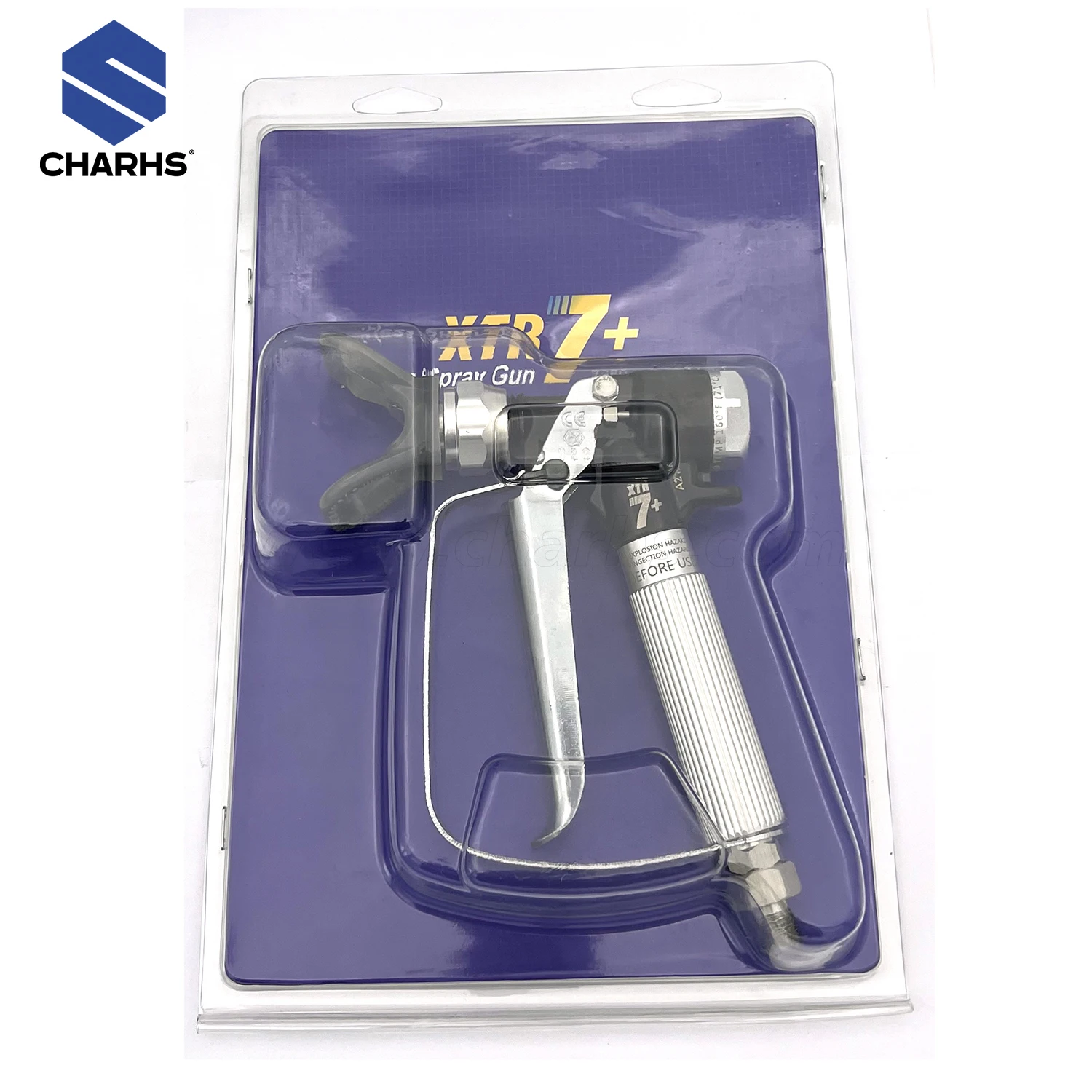 XTR5 and XTR 7 Airless Spray Gun for 500 Bar Spraying Paint Jobs Round Handle, 4-Finger Trigger, No Tip Protective Coatings