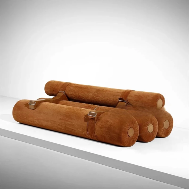 

Mid-Century Simple Luxury Designer Creative Cylindrical Special-Shaped Sofa Designer Creative Retro Fabric Posing Sofa