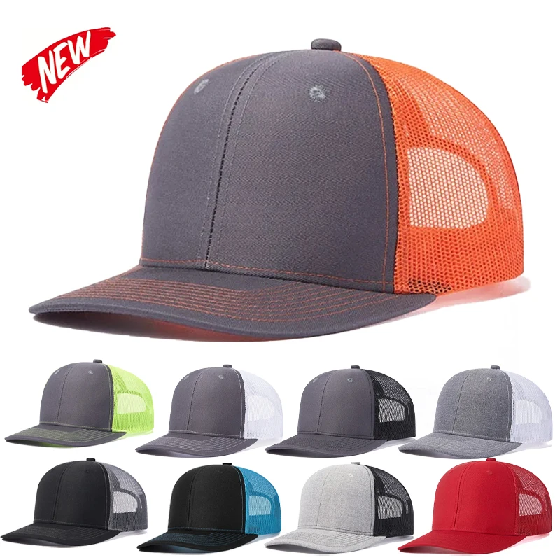 

Hot Sale Unisex Baseball Solid Color Male Cap Slight Curved Brim Style Trucker Hat Casual Outdoor Breathable Cap Gorras Hombre