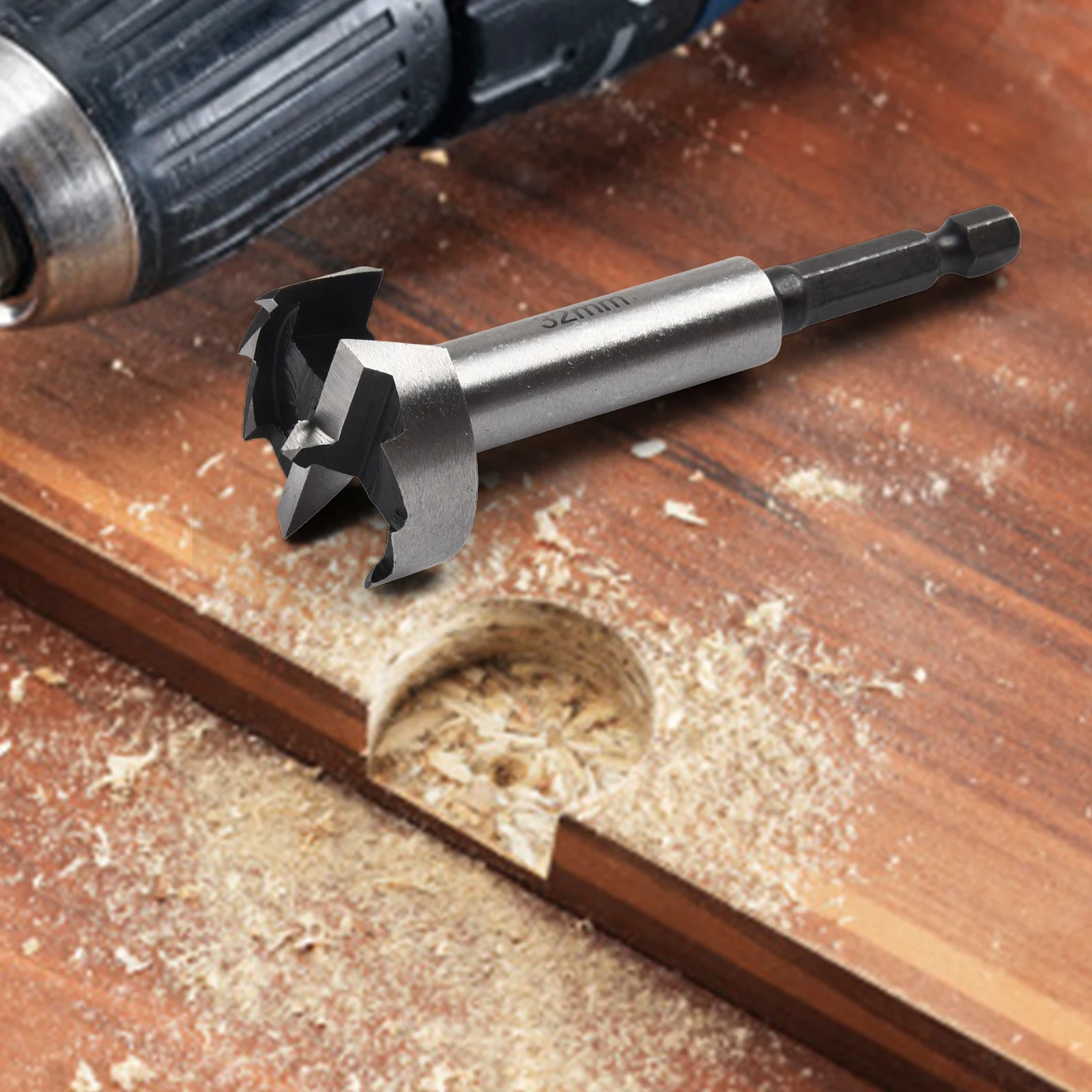 Piatto multi-dente con codolo esagonale da 26-32 mm per accessori per trapano a mano per trapano ad ala adatti per fori per legno, prodotti in legno
