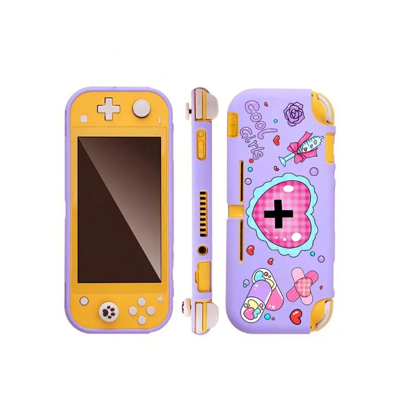 Heart Cute Protective Case for Nintendo Switch Lite Case Purple Soft TPU Skin Shell Cover NS Lite Console Gaming Accessories