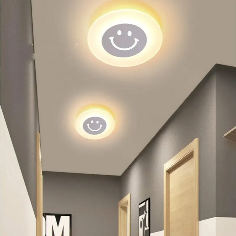 Smiley Face Led Wall Lights For Home Led Sconce Indoor Luminarias De Interior Wall Lamps Children's Room Decoration Lighting