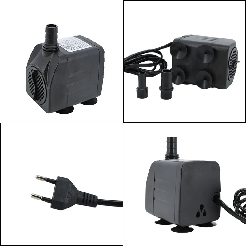 AC 220V 16W 25W Submersible Water Pump Ligh Aquarium Fountain Air Fish Pond Tank Water Pump Supply EU Plug 800L/H view 6