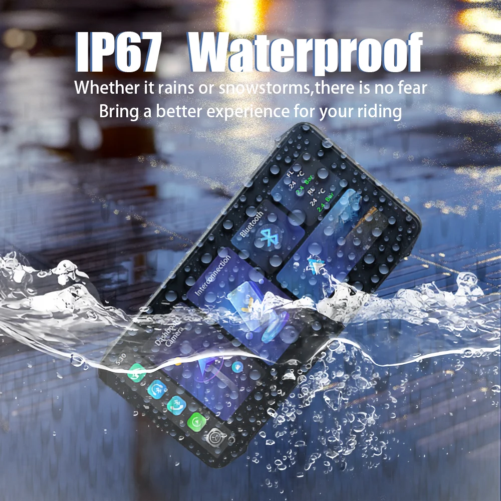 

XZX Waterproof GPS Navigator Touch Screen Android Auto World Map Type Linux System Portable Placement for Motorcycles 1 Year